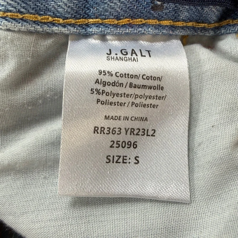 J. Galt Shanghai Light Wash Wide Leg Baggy‎ Jeans High Rise Size Small
